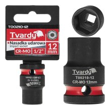Impact Socket 1/2" 6PT 12mm CR-MO, Tvardy, T00210-12