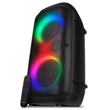 Nešiojamas Bluetooth garsiakalbis 100 W galios su TWS ryšiu FM radiju USB ir microSD palaikymu LED ekranu ir 4400 mAh baterija PS-800 Juodas SV-021511 SVEN