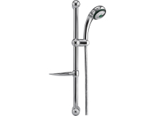 Dušas komplekts (dušas rokturis + šļūtene + stienis), FALA, 75558, 4 plūsmas regulēšana, hromēts ABS, 1.5 m nerūsējošā tērauda šļūtene