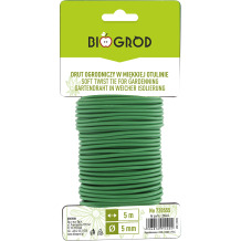 Dārza stieple mīkstā apvalkā BIOOGROD 720555 5m x 5mm