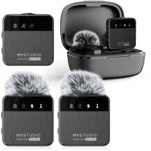 Easypix MyStudio Bevielis Mikrofonas Duo 62022, 2 kanalai, 2,4 GHz, 150 m, 100 dB SPL, 48KHz/16bit, USB-C