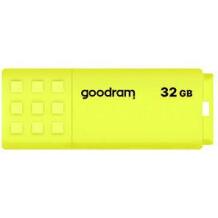 Goodram Pendrive UME2 32GB USB 2.0 UME2-0320Y0R11, 32GB, 20MB/s, 5MB/s, geltona, perforacija