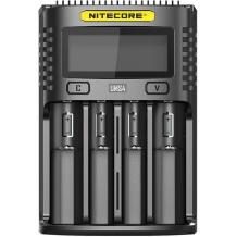 Nitecore Зарядное устройство UMS4, 4 слота, 4000mA, 3000mA, ЖК-дисплей, IMR/Li-ion/LiFePO4, NiMH/NiCd, 0.256kg