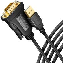 Axagon кабель USB 2.0 к RS-232 1,5м ADS-1PQN, 1 RS232, 1 USB 2.0, DB9 мужской, черный