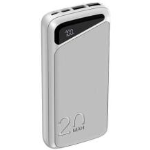 Navitel Power Bank PWR20 MX White, 20000mAh, 3.7V, 74Wh, 2xUSB-A, kahepoolsed USB-C, mikro-USB