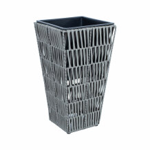 Puķu pods WICKER 28x28xH50cm, pelēks 35116