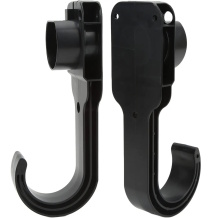 EV Charge sieninis laikiklis Type 2 įkrovimo kabeliui ir jungčiai, juodas