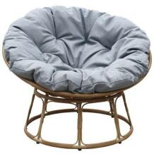 Besk puhketool 9152447, 100cm, 75cm, pruun/hall, 1 koht, metallraam, padjad komplektis, tekstiil