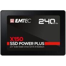 Emtec SSD 2.5 Sata X150 240GB Power Plus ECSSD240GX150, 240 GB, iki 520 MB/s, iki 500 MB/s, SATA III 6 Gb/s, 2 000 000 valandų