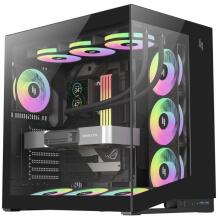 Gamemax Korpus NEX C56 BK, 7, ATX, 2xUSB 3.2 Gen 1, 1xUSB-C 3.2 Gen 2, 1x kõrvaklapid, 4 sisemist pesa