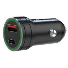 Mediarange Auto laadija MRMA120 20W, 12-24V, 1x USB-A, 1x USB-C, Kiire laadimine, Must alumiinium