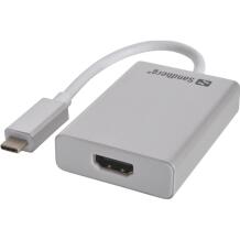 Sandberg Adapteris 136-12, 4K/60Hz, USB-C, HDMI, 16:9, USB Power Delivery, RoHS
