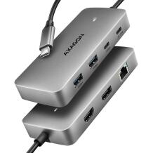 Axagon док-станция HMC-CUB83X2 1 HDMI, 1 DisplayPort, 2 USB 3.2, 1 USB-C, 15 см силовой кабель