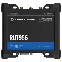 Teltonika маршрутизатор RUT956 4G LTE, 2 SIM, 100 Mbit/c, 3x RJ-45, RS-232/RS-485, GNSS, RutOS, черный