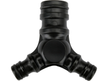 Augsta plūsma trīsceļu savienojums 1"-1/2", YATO, YT-89062, izturīgs ABS materiāls, divi 1/2" izplūdes atveres