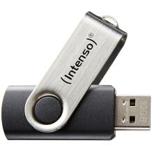 Intenso USB mälupulk 3503470 16 GB, lugemiskiirus 28 MB/s, kirjutamiskiirus 6,5 MB/s, metallist ja plastmassist korpus