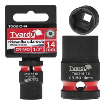 Impact Socket 1/2" 6PT 14mm CR-MO Tvardy T00210-14