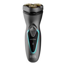 Electric rotary shaver with 3D head titanium coated blades and up to 40 min battery life PrecisionCare Titanium PerfectCut Black 4199 Cecotec