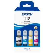 Epson 112 EcoTank 4 värvi multipakk C13T06C64A, 4 pudelit, must, tsüaan, kollane, fuksia, Epson DURABrite ET tint