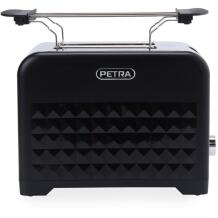Petra Maizīšu sildītājs PT6104BVDE, 930 W, 2 maizītes, elektroniskā vadība, atk. sildīšana, atkausēšana, izņemama drupaču paplāte