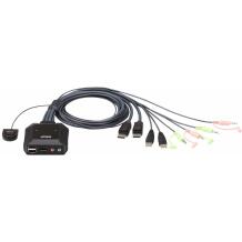 Aten lauakommutator CS22DP-AT, 2 x KVM / audio / USB, kaugjuhtimispult