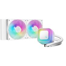 Deepcool Процессорный жидкостный кулер LE240 WH V2 R-LE240-WHAMMN-G-2, 240mm, 75.89cfm, 31.6dBA, 2 вентилятора, поддержка PWM