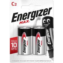 Energizer Aku MAX C LR14 426803, 1.5 V, 10 aastat, Alkaline, 2 tk, Blister, kõrge lekke vastupidavus