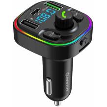 Manta FM modulaator TFM102 STREAM, QC3.0 USB, USB-C PD 20W, Bluetooth 5.0, MicroSD pesa, 7 taustavalguse tüüpi