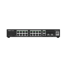 Ruijie Reyee RG-ES220GS-P 16-Portu Gigabit PoE+ Tīkla Slēdzis ar 2-Portu Gigabit un 2-Portu 1G SFP (270W) un Mākoņa Pārvaldību Melns