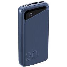 Navitel Power Bank PWR20 MX Blue, 20000mAh, 3.7V, 74Wh, 2 USB-A porti, kahepoolsed USB-C port