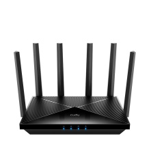 BE11000 Triju joslu Wi-Fi 7 maršrutētājs 4× 2.5G porti VPN MLO WPA3 Mesh melns Cudy WR11000