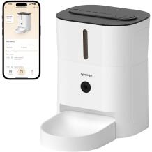 Sponge Automaatne lemmikloomade toidutootja T-MLX59468, 3L, 5V, kvaliteetne kaamera, roostevaba teras, Wi-Fi, valge