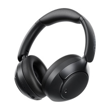 QCY H3 Pro bezvadu ANC over-ear austiņas Bluetooth 5.4 Adaptive Active Noise Cancellation līdz 50 dB, Hi-Res Audio ar LDAC atbalstu, 40 mm dinamiskie draiveri līdz 40 st ar ANC un līdz 55 st bez ANC USB-C uzlāde melns