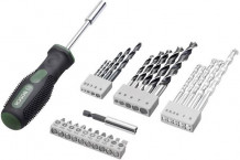 Grąžto ir suktuvo antgalių rinkinys (27 vnt) su rankiniu atsuktuvu 2607017201 BOSCH