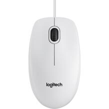 Logitech USB optiline hiir B100 910-003360, 800 DPI, 3 nuppu, 1.8m kaabel, ambidextrous, valge