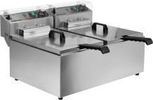Profesionāla fritētava 2x11,5L, YG-04624, YATO, divas kameras, 5000W jauda, nerūsējošais tērauds