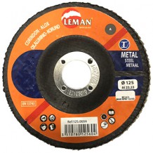Шлифовальный лепестковый диск Ø125мм G120 Leman
