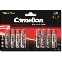 Camelion Батарея LR6 BP8 (4+4), 1.5 В, 2700 мАч, 8 шт., Алкалиновая, блистерная упаковка