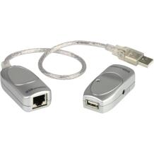 Aten USB Cat 5 pikendaja UCE60-AT, 60m, 12Mb/s, 1xUSB A Male, 1xRJ-45 Female, 1xUSB A Female, 1xRJ-45 Female