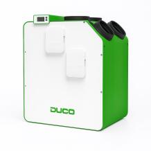 DUCO DucoBox Energy Premium 400 - 2ZH - Right 1, 400m³/h, 230V, 50Hz, A+, IP40, DC mootorid, 4x160mm, 88%, valge/roheline