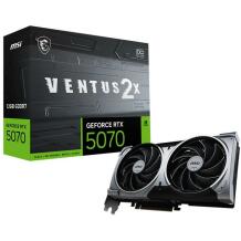Msi Videokaart GEFORCE RTX 5070 12G VENTUS 2X OC, 12 GB GDDR7, 192 bit, 7680 x 4320, PCI Express 5.0, 2 ventilaatorit