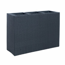 Puķu kaste WICKER 84x30xH62cm, melns 35128