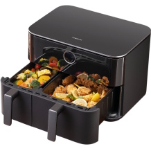 Elektriskais gaisa fritieris ar divu zonu Dual Zone sistēmu un 3D konvekciju viedais ar aplikācijas vadību 2700 W 10L melns Xiaomi