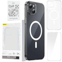Baseus Korpusas ARSJ010602, skaidrus, PC, iPhone 13, 38 magnetai, stiklo apsauga, valymo rinkinys