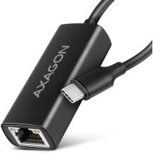 Axagon USB adapter ADE-ARC, 1 x RJ-45, 10/100/1000 Mbit/s, Realtek RTL8153, USB toitega, Plug and Play, must