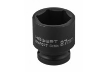 Īsais trieciens uzgalis 1/2" 27mm, Cr-Mo tērauds, HT4R077, HOGERT