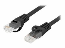 Кабель LAN Cat 6 UTP LSZH CU RJ45 RJ45 0.25 м до 10 Гбит с передача данных Fluke Passed Черный PCU6 10CC 0025 BK Lanberg