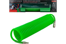 Spiralinė poliuretano žarna, Rockforce, RF-1410-10Green, 14x10 mm, 10 m, 24 bar, -20° iki +60° C