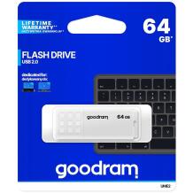 Goodram Pendrive UME2 064GB, 64GB, USB 2.0, lasīšanas ātrums 20MB/s, rakstīšanas ātrums 5MB/s