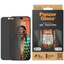 Panzerglass Privaatsuse ekraanikaitse P2812, 0.68mm, Karastatud klaas, Must, Ultra-lai sobivus EasyAligneriga